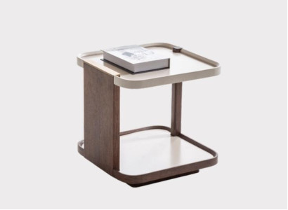 Modern Brown Side table Designer Living room Wood Square new