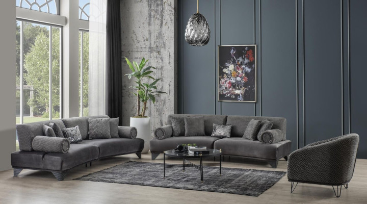 Luxury Sofa set Suite Sofas Sofa Armchair Three Seater 3+3+1 Seater Fabric new