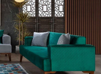 Elegant Turkis couch three-seater sofa living room seating furniture velvet