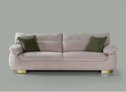 Modern Sofas 3 Seat Soft Couch Upholstery Design Living room Beige