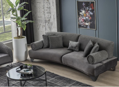 Luxury Sofa Three Seater 3 Seater Sofas Living room Curved Couch Fabric Design new