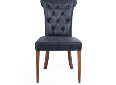 Art Deco Black Chesterfield Chair Armchairs Dining Room Chair Designer Single Seater