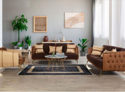 Sofa set Sofa Suite 3+3+1 Seater Armchair Chesterfield three-seater