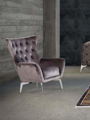 Luxury Armchair Single Seater 1 Seater Upholstery Designer Textile Fabric Modern