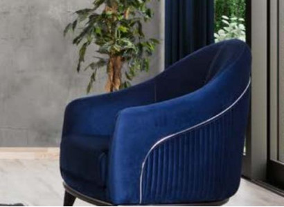 Luxury Armchair 1 Seater Living room Fabric Polyester Style Modern Design