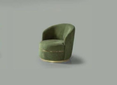 Modern Round Armchair Single Seat Upholstery Designer Textile Fabric