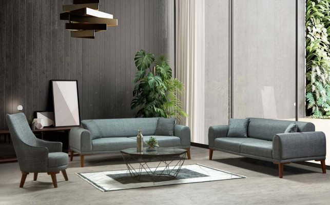 Luxurious Modern Sofa 3 Seater Design sofa Three Seater Upholstery Wood