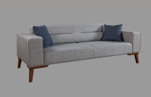 Upholstery Seat Couch 3 Seat Gray Sofa Sofas Couches Textile Fabric Three Seater Fabric