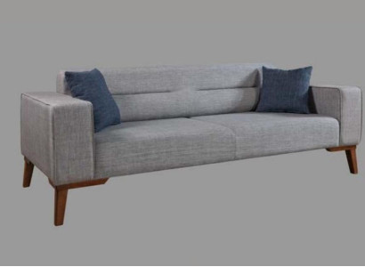 Upholstery Seat Couch 3 Seat Gray Sofa Sofas Couches Textile Fabric Three Seater Fabric