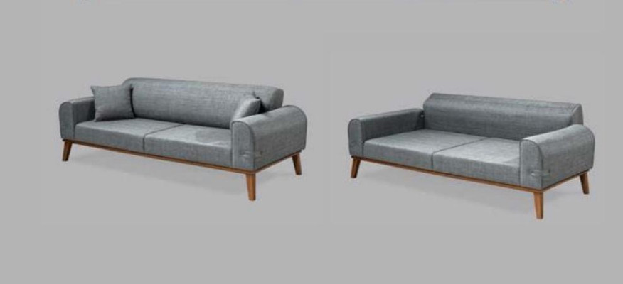 Modern Sofa 3 Seater Design Couch Three Seater Upholstery Textile Furniture