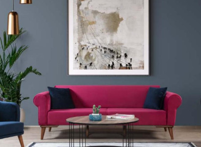 Designer Sofa 3 Seater Big Couch Three Seater Textile Upholstery Furniture