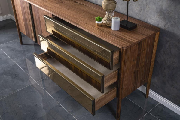 Sideboard Mirror Chest of drawers Wardrobe Designer Luxury Cabinets Chests of drawers Modern 2-piece