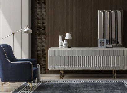 Suite Sideboard Mirror Chest of drawers Wardrobe Designer Luxury Cabinets Chests of drawers Set