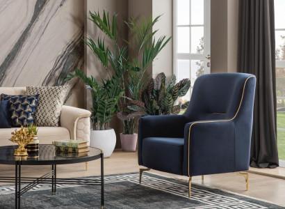 Armchair Single Seater 1 Seat Club Chair Fabric Modern Chair Living room Furniture Textile