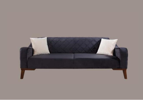 Living room Sofa set Sofa 3+3+1 Blue e Upholstery Set Armchair Textile