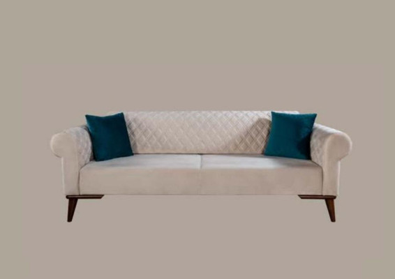 Luxury Sofa set 3+3+1 Seat Three Seater Sofa Fabric Textile Style Armchair
