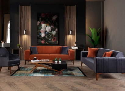 Sofa set Sofa Suite Sofas 3+3+1 Seat Fabric 3-piece Couch Set Upholstery Textile