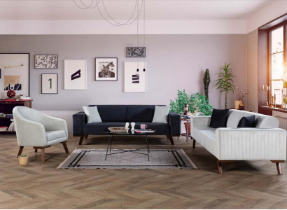 Luxury sofa set three seater 3+3+1 seat fabric sofa armchair textile style