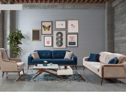 Sofa set Sofas 3+3+1 Seater Armchair Three-seater Couch Set Textile