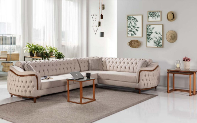 Corner sofa Living landscape Chesterfield Couch Upholstery Sofa Couches Furniture