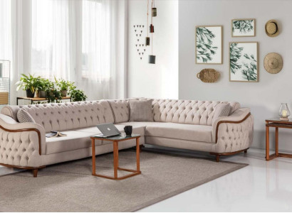 Corner sofa Living landscape Chesterfield Couch Upholstery Sofa Couches Furniture
