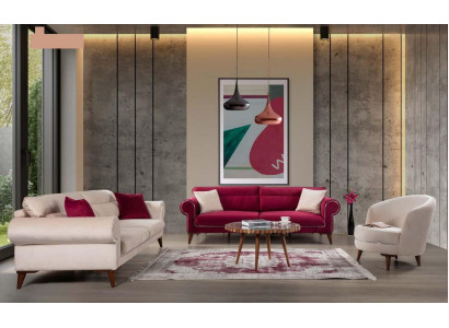 Suite Set Sofa set 3+3+1 Seat Sofas Armchair Fabric 3-piece Couches