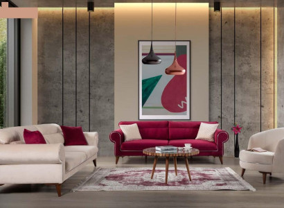 Suite Set Sofa set 3+3+1 Seat Sofas Armchair Fabric 3-piece Couches