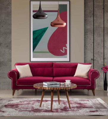 Suite Set Sofa set 3+3+1 Seat Sofas Armchair Fabric 3-piece Couches