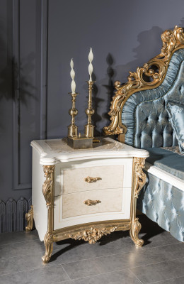 Bedside table Beige Elegant Modern Furniture Beautiful Bedside tables Luxury Bedroom new