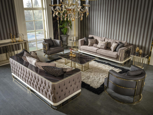 Side table Brown Coffee table Table Living room Furniture Brown Metal Tables Immediately