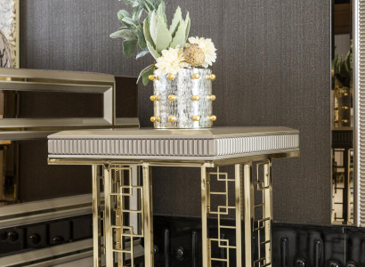 Side table Gray Modern Wood Design Living room Furniture Luxury Elegant Table