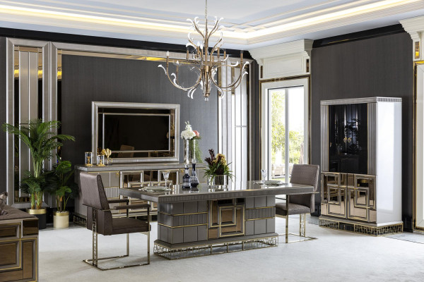 Chair Gray Luxury Dining room Beautiful Furniture Design Elegant Chairs Modern Wood new