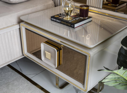 Bedside table White Modern Design Furniture Luxury Elegant Beautiful Bedroom new