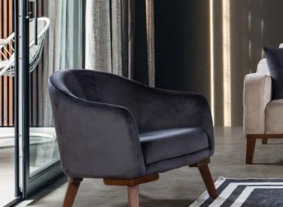 Modern Armchair 1 Seater Designer Single Seater Upholstery Textile Furniture