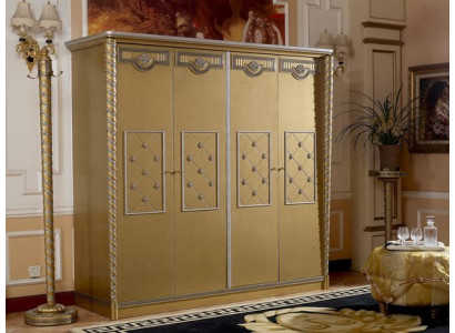 Wardrobe Wardrobe Baroque Rococo Wood Wall Cabinet Bedroom Real wood new