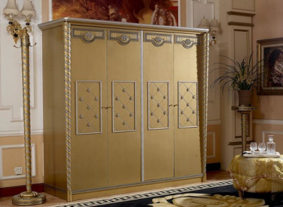 Wardrobe Wardrobe Baroque Rococo Wood Wall Cabinet Bedroom Real wood new