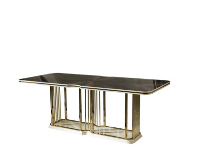 Dining table Brown Luxury Tables Dining room Table Metal Elegant Style Modern