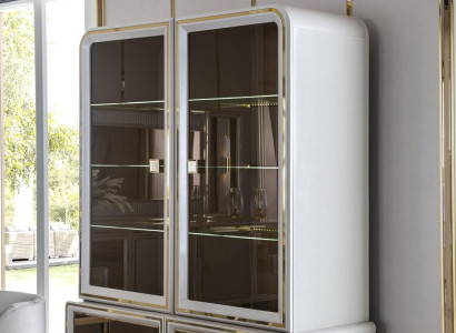 Display case White Furniture Dining room Wardrobe Glass Design Metal Elegant new