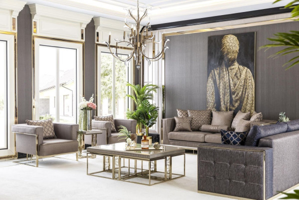 Armchair Beige Living room Design Elegant Furniture Modern 1 Seater Beautiful Luxury new