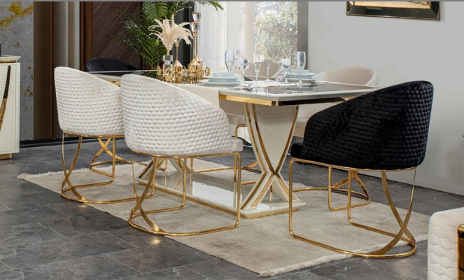 Dining room Set Ess Group Tables Wood Table 7tlg Complete Set Dining table 6x Chairs