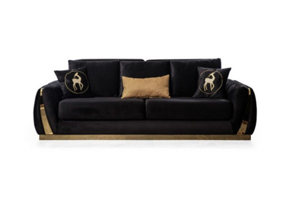 Design Three Seater Couch Black Couches Luxury Sofa Furniture Upholstery new