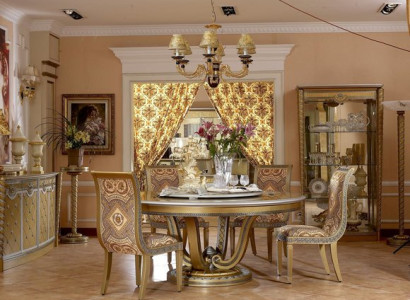 6 Chairs Set Dining room Designer Wood Chair Suite Antique Style Baroque