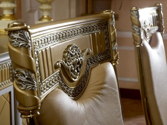 6 Chairs Set Dining room Designer Wood Chair Suite Antique Style Baroque