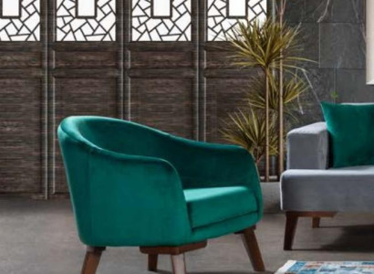 Armchair Luxury Upholstery Furniture Living room Single Seater Armchair Textile new green Color