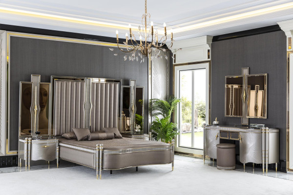 Stool Brown Round Elegant Wood Furniture Modern Design Beautiful Bedroom