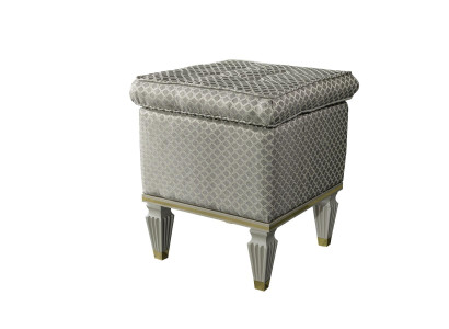 Stool Gray Upholstery Stool Footstool Bedroom Ottoman Stool Pouf