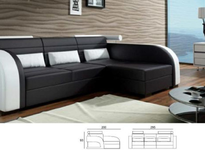 Leather Sofa with USB Upholstery Corner sofa Living landscape Upholstered corner Sofa Bergamo Couch