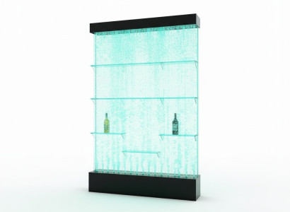 Counter Shelves Designer Illuminated Led Water Wall Bar Shelf Column
