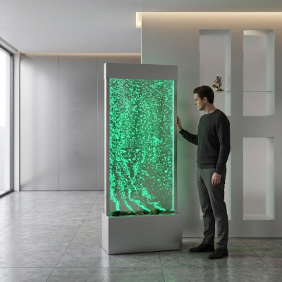 Partition designer stainless steel water columns columns walls led wall
