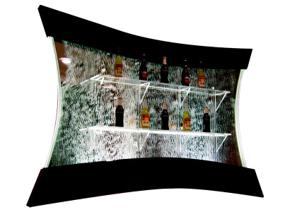 Shelves Design Illuminated Led Water Wall Bar Shelf Column Water Columns